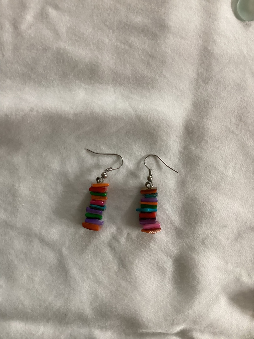 Colorful Multicolor Stack Bead Drop Earrings - Women Jewelry